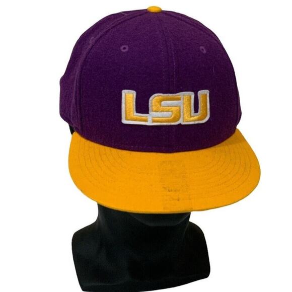 LSU Nike True Louisiana State University Hat Embroidered Purple Yellow Cap - Picture 1 of 9